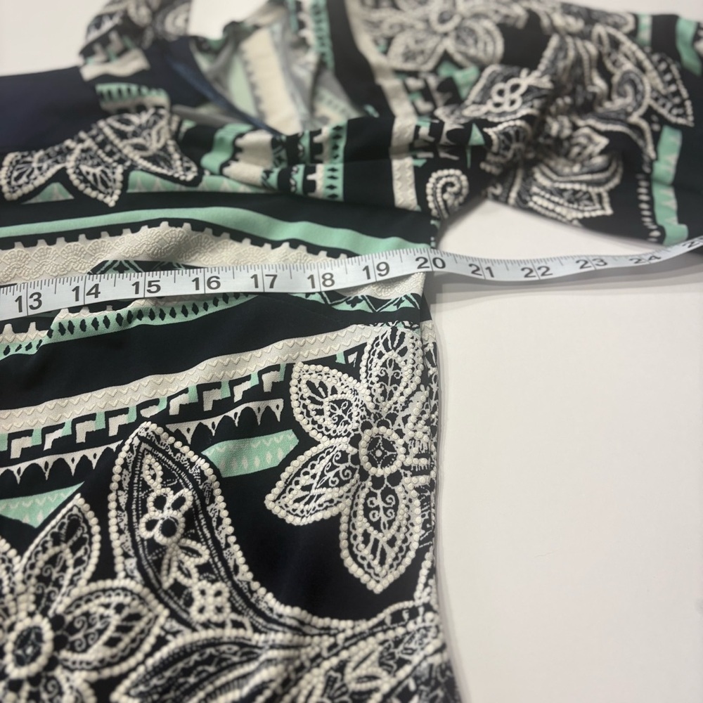 Signature by Robbie Bee Paisley Print Dress Sleeveless Size XL - Picture 7 of 10